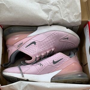 Nike Women's Pink and Gray Air Max 270s